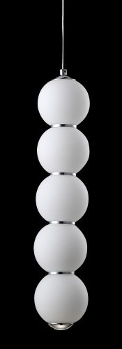 Светильник подвесной LED DESI SP5 CHROME/WHITE Crystal Lux белый 1 лампа, основание хром в стиле современный шар фото 2